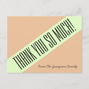 Trendy, élégant "Merci tellement !" Carte postale