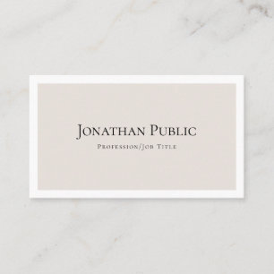 Trendy Elegant Minimalistic Design Modern Plain Business Card