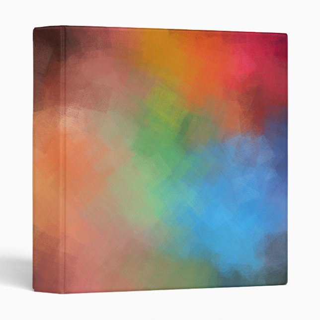 Trendy Elegant Modern Abstract Art Template Binder (Front/Spine)