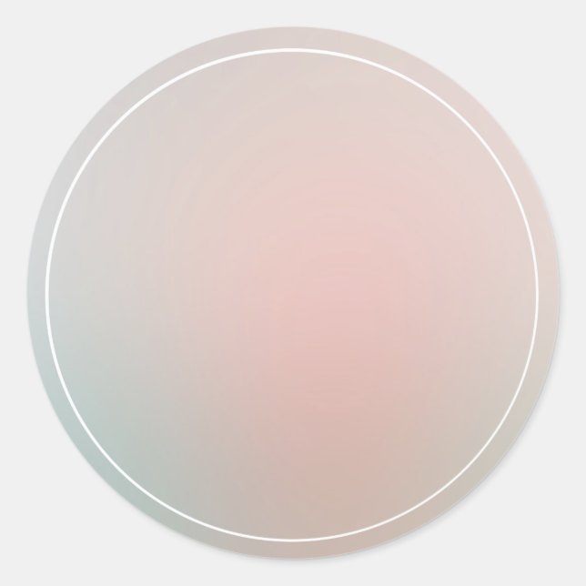Trendy Elegant Modern Colourful Blank Template Classic Round Sticker (Front)