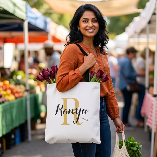 Trendy Elegant Monogram Bag | Personalized Tote (Creator Uploaded)