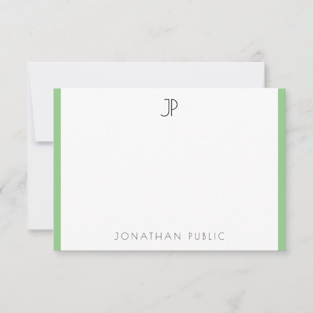 Trendy Elegant Monogrammed Modern Simple Template (Front)