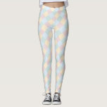 Trendy Elegant Pink Rose Blue Green Yellow White Leggings<br><div class="desc">Trendy Elegant Pink Rose Blue Green Yellow White Modern Pastel Colours Leggings.</div>