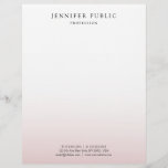 Trendy Elegant Rose Gold White Modern Template Letterhead<br><div class="desc">Trendy Elegant Rose Gold White Modern Template Letterhead.</div>