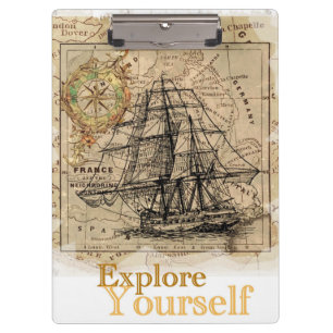 Trendy Elegant Self Improvement Quote Motivational Clipboard