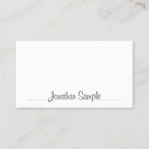 Trendy Elegant Sleek Design Gold Plain Deluxe Business Card