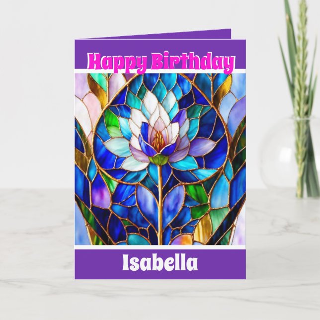 Trendy Elegant Unique Floral Collection Card (Front)