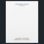 Trendy Elegant White Modern Simple Template Letterhead<br><div class="desc">Trendy Elegant White Modern Simple Template Letterhead.</div>