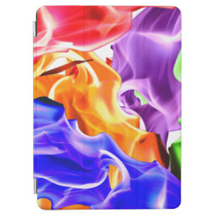 Trendy energetic colorful abstract art iPad air cover
