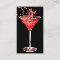 Trendy Events Bartender Edgy Red Splash