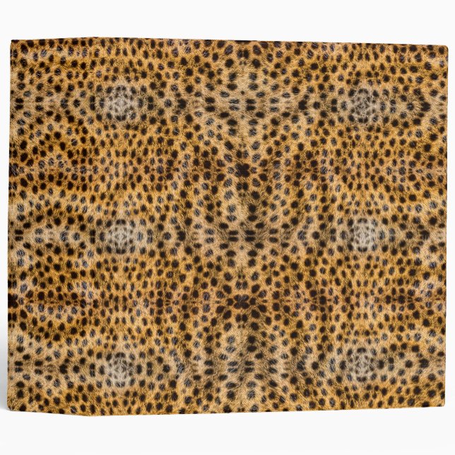Trendy Exotic Cheetah Fur Pattern Animal Print Binder (Front/Spine)
