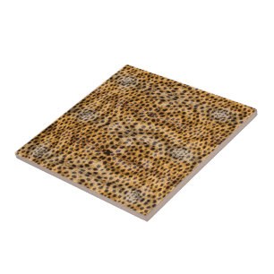 Trendy Exotic Cheetah Fur Pattern Animal Print Tile