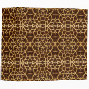 Trendy Exotic Giraffe Fur Pattern Animal Print Binder
