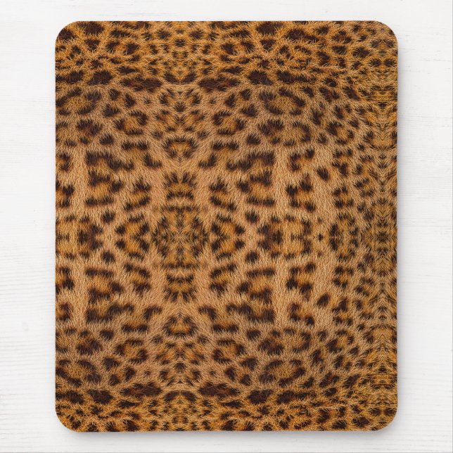 Trendy Exotic Jaguar Fur Pattern Animal Print Mouse Pad (Front)