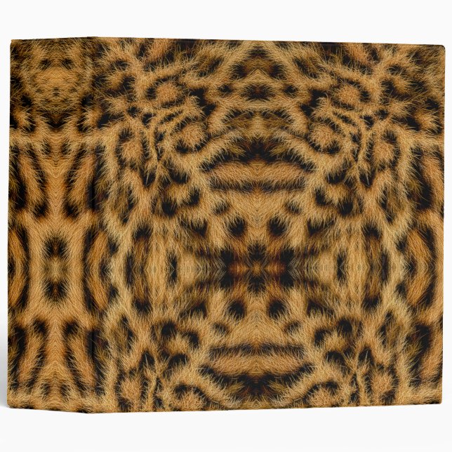 Trendy Exotic Leopard Fur Pattern Animal Print Binder (Front/Spine)
