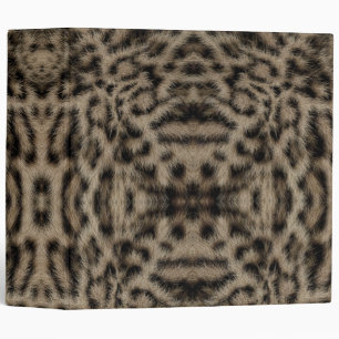 Trendy Exotic Snow Leopard Pattern Animal Print Binder