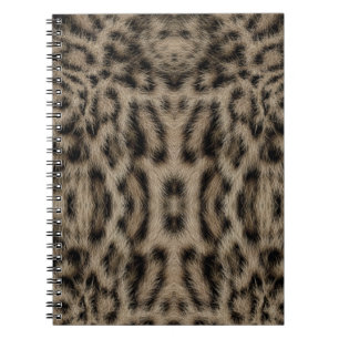 Trendy Exotic Snow Leopard Pattern Animal Print Notebook