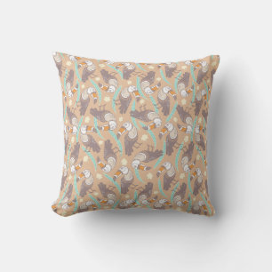 Trendy exotic toucans throw pillow