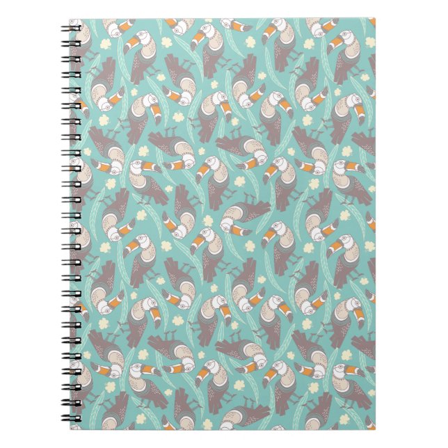 Trendy exotic toucans Women's Tank Top Notebook (Front)