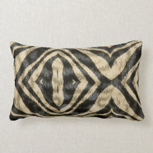 Trendy Exotic Zebra Fur Pattern Animal Print Lumbar Pillow