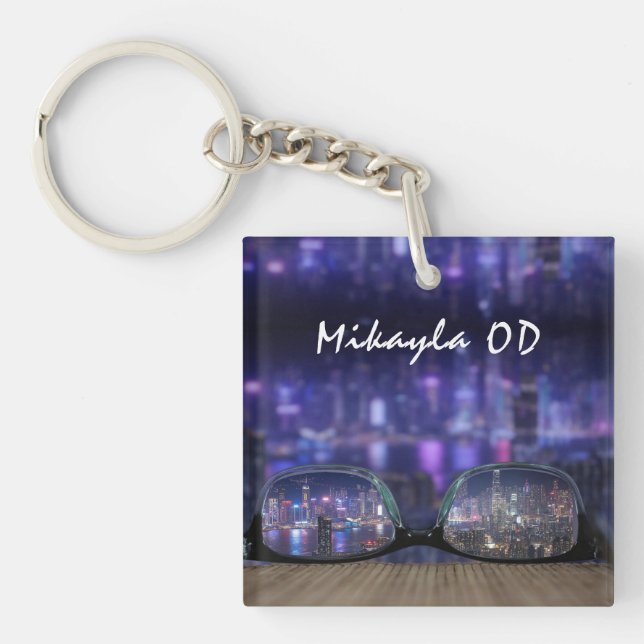 Trendy Eyeglasses Optometrist   Keychain (Front)