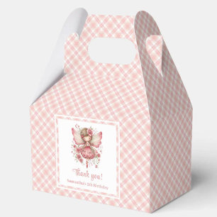 Trendy Fairy Girl Blush Floral Birthday Favor Box