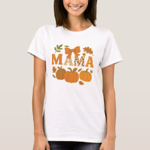 Trendy Fall Mama Leopard Pumpkin T-Shirt