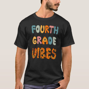 Trendy Fall Teacher Cool Fall Paraeducator 4th Gra T-Shirt