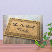 Trendy Family Name Front Doormat Custom Moving