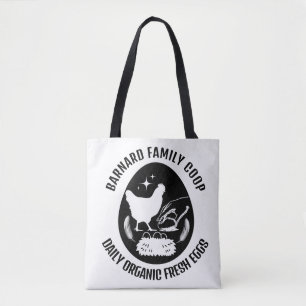 Trendy Farmhouse Organic Fresh Eggs Chicken Gift  Tote Bag