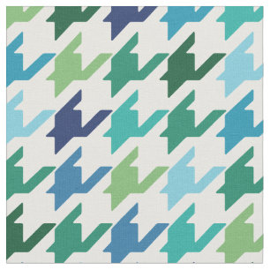 Trendy fashion colourful houndstooth pattern fabric