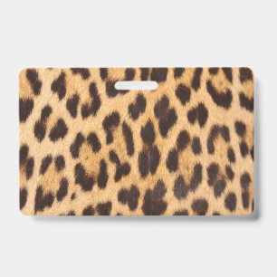 trendy fashion girly chic wild leopard print badge