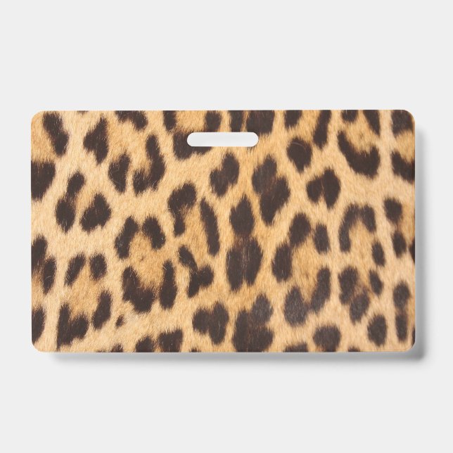 trendy fashion girly chic wild leopard print badge (Front)