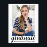 Trendy Fashion Graduation Photo Announcement W<br><div class="desc">Modern Trendy Fashion Graduation Photo Announcement Postcard</div>