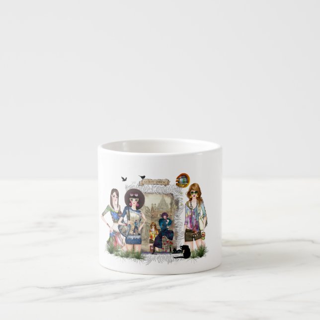 Trendy Fashion Models Espresso Cup (Front)