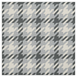 Trendy fashion neutral houndstooth  plaid pattern fabric