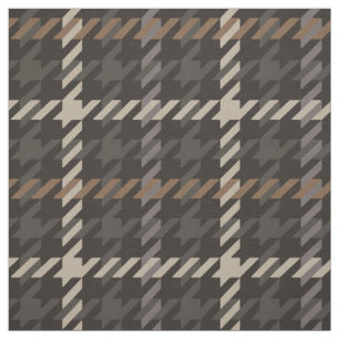 Trendy fashion neutral houndstooth  plaid pattern fabric