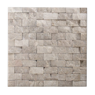 Trendy Faux 3D Stone Brick Mosaic Pattern Tile