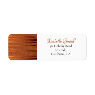 Trendy Faux Copper Distressed Metal Wedding RSVP