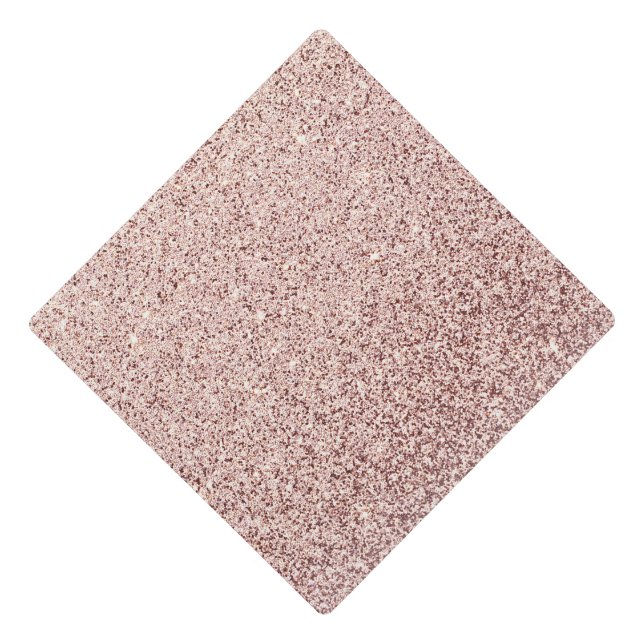Trendy Faux Glitter Rose Gold Elegant Graduation Cap Topper (Front)