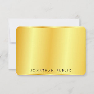 Trendy Faux Gold Metallic Look Elegant Template