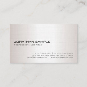 Trendy Faux Silver Modern Elegant Plain Luxury Business Card