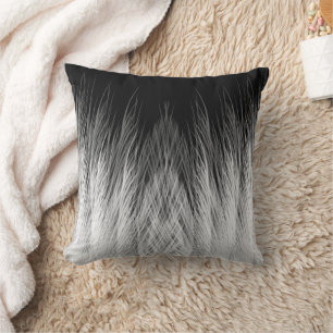 Trendy Feather Print Throw Pillow