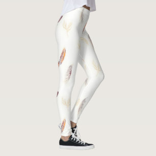 Trendy Feathers Luxury Boho Collection Leggings