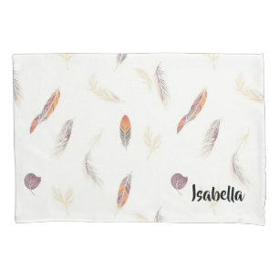 Trendy Feathers Luxury Boho Collection Pillowcase