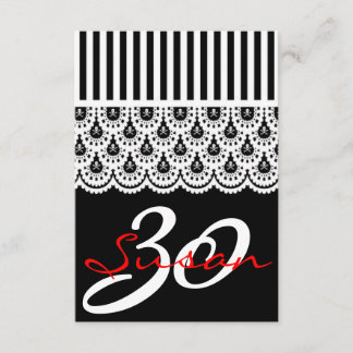 Trendy female 30th Birthday invitation