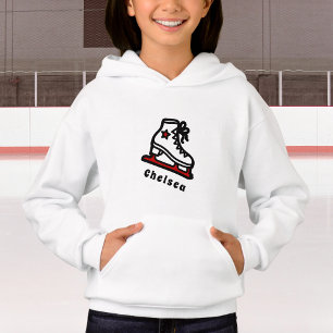 Trendy Figure Skating Girl Skates Personalized Red