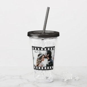 Trendy Film Reel Movie Personalized Picture Frame  Acrylic Tumbler