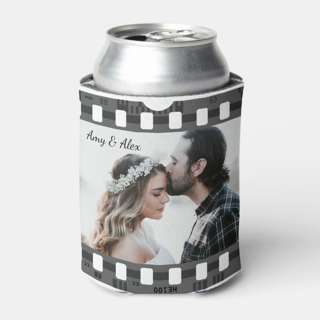 Trendy Film Reel Movie Personalized Picture Frame  Can Cooler (Can Front)