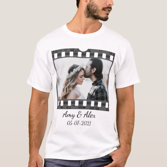 Trendy Film Reel Movie Personalized Picture Frame  T-Shirt (Front)